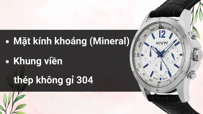 Chất liệu mặt kính và khung viền của mẫu đồng hồ