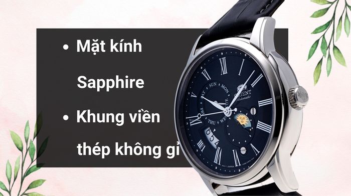 Chất liệu mặt kính và khung viền của mẫu đồng hồ