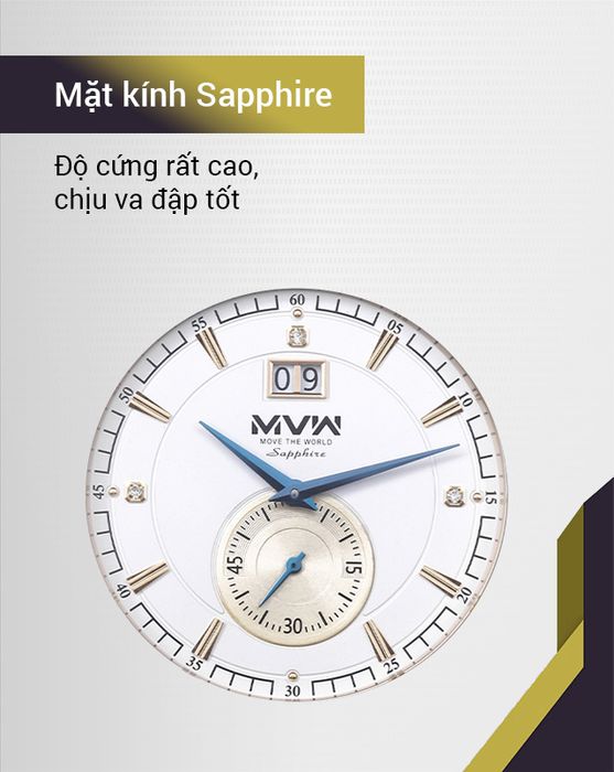 Đồng hồ nam MVW ML048-01 có mặt kính Sapphire cao cấp