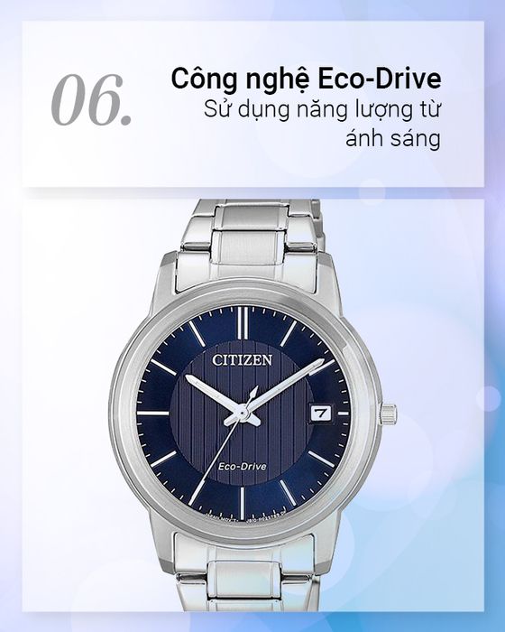 Đồng hồ Nữ Citizen FE6011-81L sử dụng công nghệ Eco-Drive
