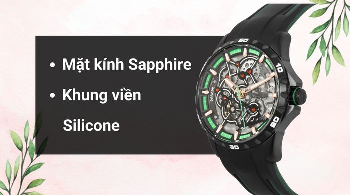 Chất liệu mặt kính và khung viền của mẫu đồng hồ