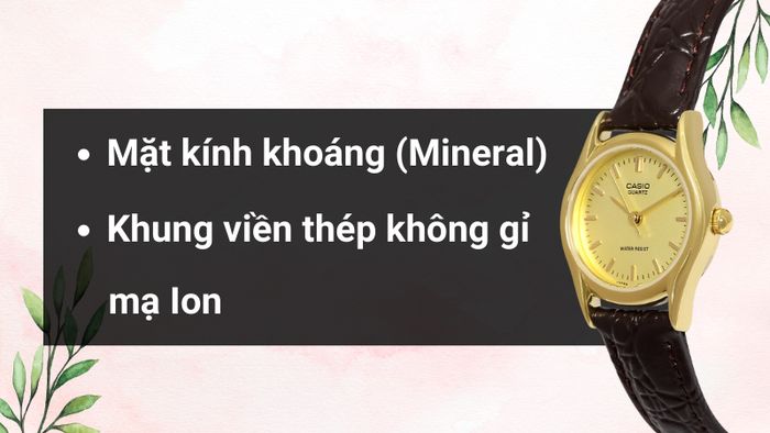 Chất liệu mặt kính và khung viền của mẫu đồng hồ