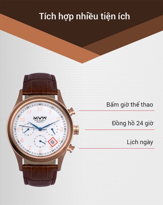 Đồng hồ nam MVW ML047-01 có thêm nhiều tiện ích