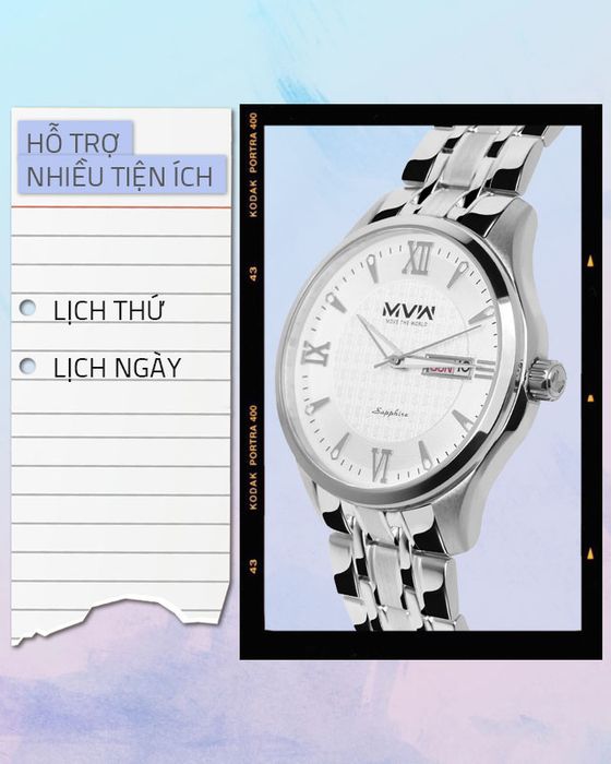 Đồng hồ nam MVW MS063-01 có thêm nhiều tiện ích