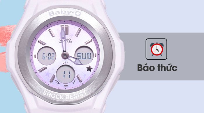 Đồng hồ nữ Baby-G BGA-100ST-4ADR có báo thức tiện lợi