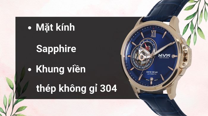 Chất liệu mặt kính và khung viền của mẫu đồng hồ