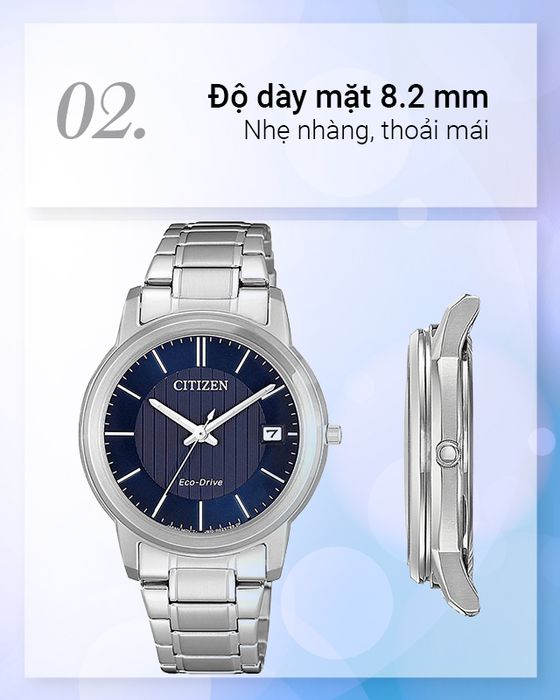 Đồng hồ Nữ Citizen FE6011-81L có độ dày mặt 8.2 mm