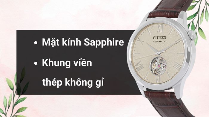 Chất liệu mặt kính và khung viền của mẫu đồng hồ