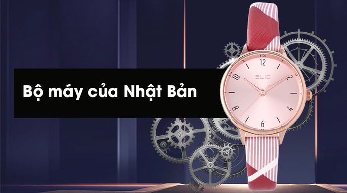 Đồng hồ nữ Elio EL025-01 có bộ máy đến từ Nhật Bản