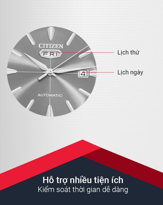 Đồng hồ Nam Citizen C7 NH8390-20H hỗ trợ nhiều tiện ích đi kèm