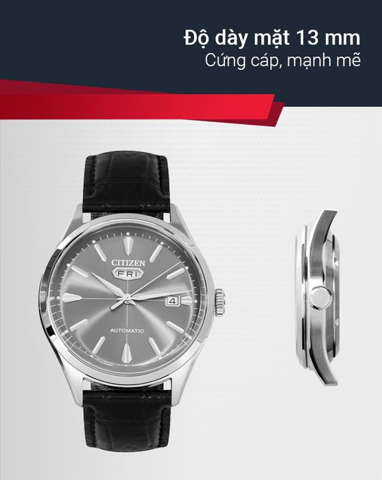 Đồng hồ Nam Citizen C7 NH8390-20H có độ dày mặt 13 mm