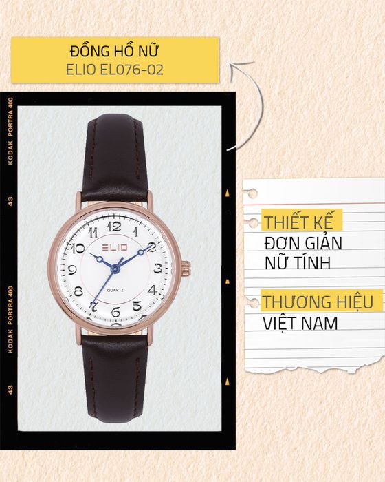 Tổng quan về đồng hồ Nữ Elio EL076-02