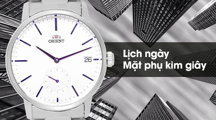 Đồng hồ nam Orient RA-SP0002S10B hỗ trợ thêm tính năng lịch ngày cùng một mặt đồng hồ phụ giây tiện ích