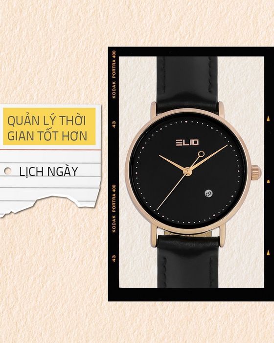 Đồng hồ Nữ Elio EL061-02 hỗ trợ thêm mặt lịch ngày tiện lợi