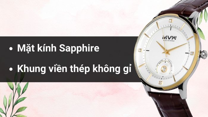 Chất liệu mặt kính và khung viền của mẫu đồng hồ