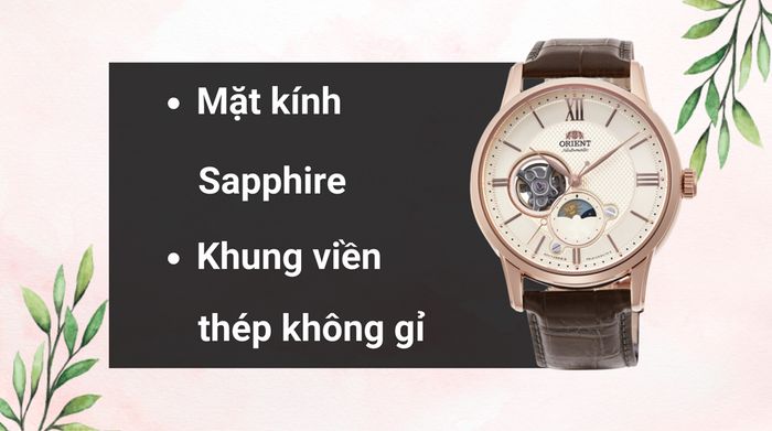 Chất liệu mặt kính và khung viền của mẫu đồng hồ