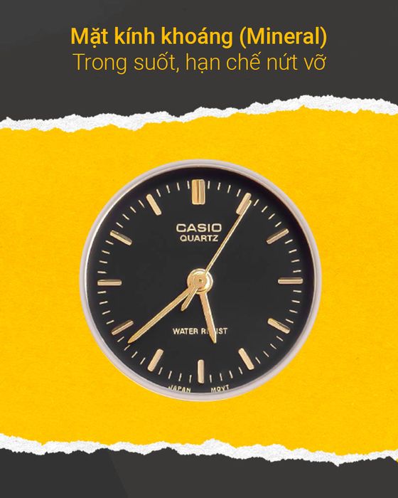 Đồng hồ Nữ Casio LTP-1094Q-1ARDF có mặt kính trong suốt