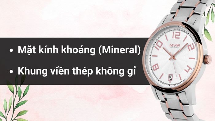 Chất liệu mặt kính và khung viền của mẫu đồng hồ