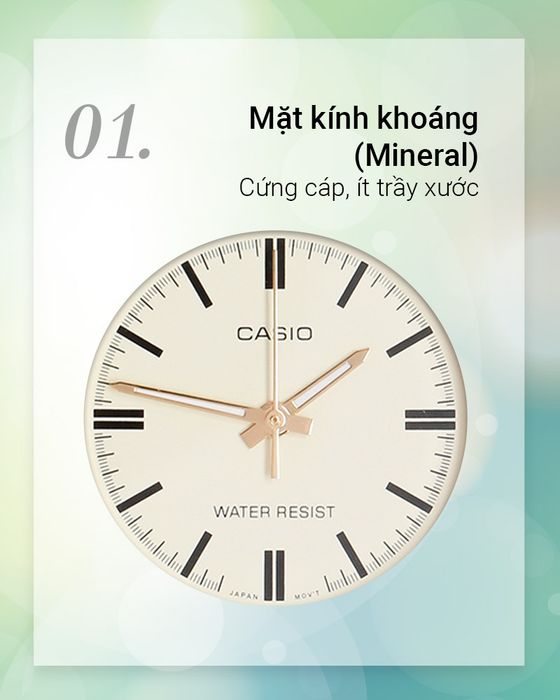 Đồng hồ Nữ Casio LTP-V005GL-9AUDF - có mặt kính trong suốt