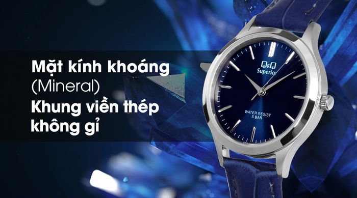 Đồng hồ nữ Q&Q S279J312Y có khung viền bền bỉ