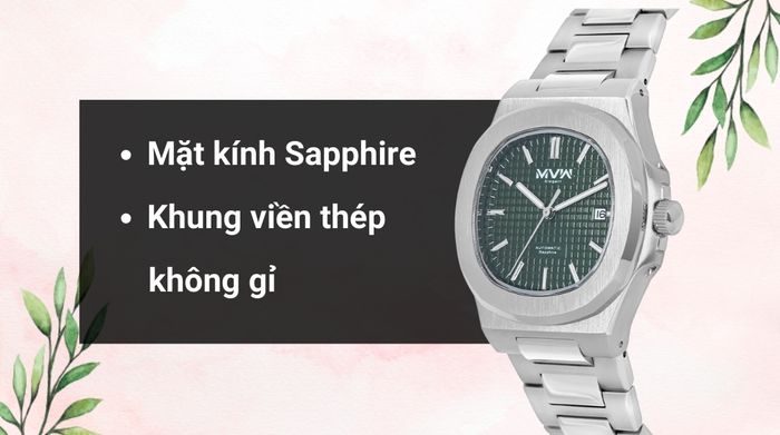 Chất liệu mặt kính và khung viền của mẫu đồng hồ