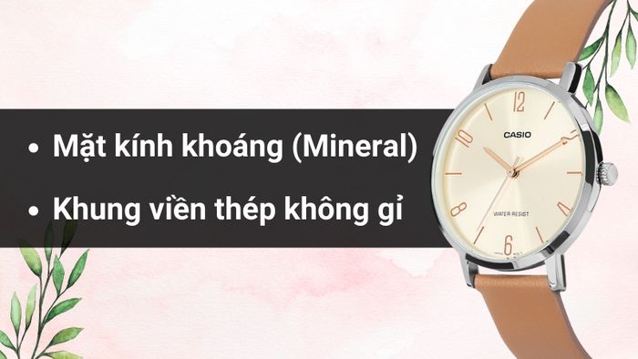 Chất liệu mặt kính và khung viền của mẫu đồng hồ