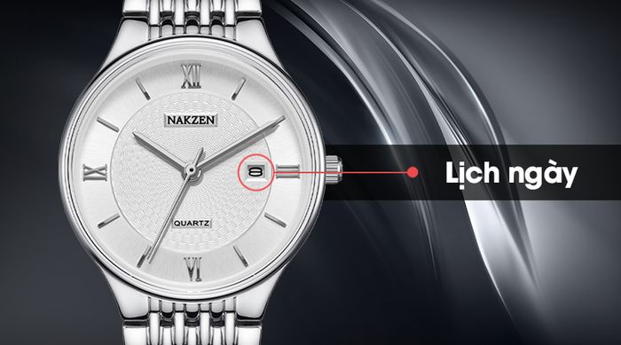 Đồng hồ nam Nakzen SS4095G-7 trang bị lịch ngày tiện lợi