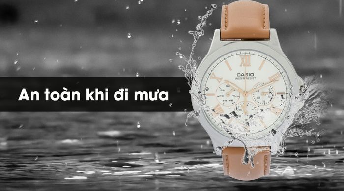 Đồng hồ nam Casio MTP-V300L-7A2UDF có hệ số chống nước 3 ATM
