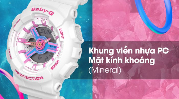 Đồng hồ Nữ Baby-G BA-110NR-8ADR cứng cáp và bền bỉ