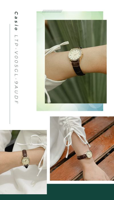 Trên tay đồng hồ Nữ Casio LTP-V005GL-9AUDF