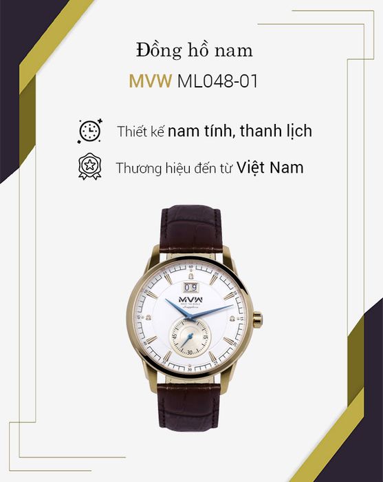 Tổng quan về đồng hồ nam MVW ML048-01