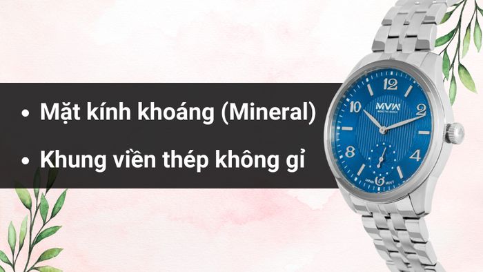 Chất liệu mặt kính và khung viền của mẫu đồng hồ