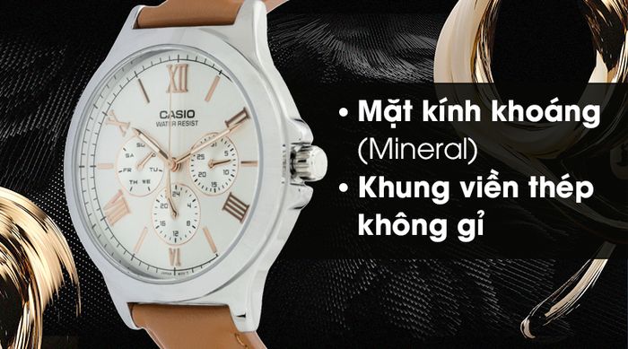 Đồng hồ nam Casio MTP-V300L-7A2UDF có khả năng chịu va đập tốt