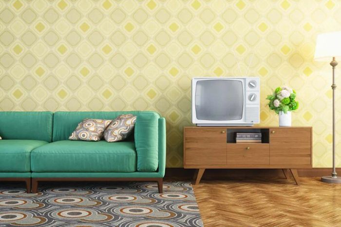 1950s living room decor.