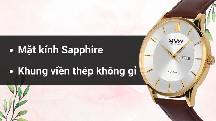 Chất liệu mặt kính và khung viền của mẫu đồng hồ