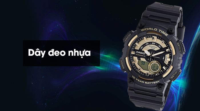 Đồng hồ nam Casio AEQ-110BW-9AVDF có dây đeo chống thấm nước