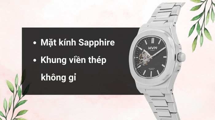 Chất liệu mặt kính và khung viền của mẫu đồng hồ