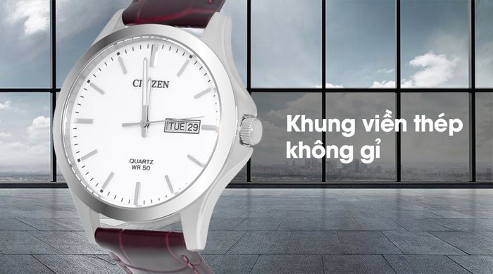 Đồng hồ nam Citizen BF2001-12A - Eco-Drive có bộ khung viền chắc chắn, cứng cáp, chịu va đập tốt