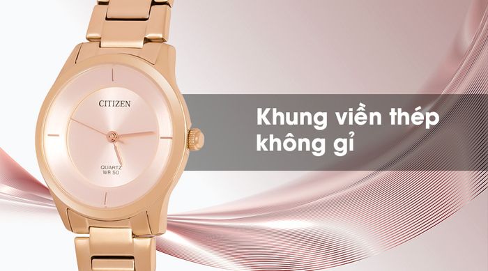 Đồng hồ nữ Citizen ER0205-80X có khung viền cứng cáp