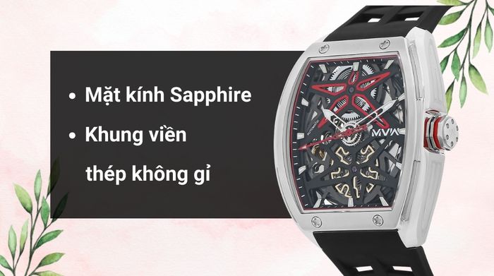 Chất liệu mặt kính và khung viền của mẫu đồng hồ