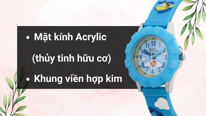 Chất liệu mặt kính và khung viền của mẫu đồng hồ