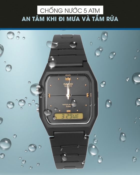 Đồng hồ Nam Casio AW-48HE-1AVDF có hệ số chống nước 5 ATM