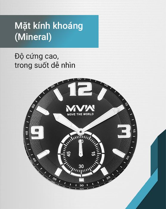 Đồng hồ nam MWW ML040-01 có mặt kính khoáng trong suốt