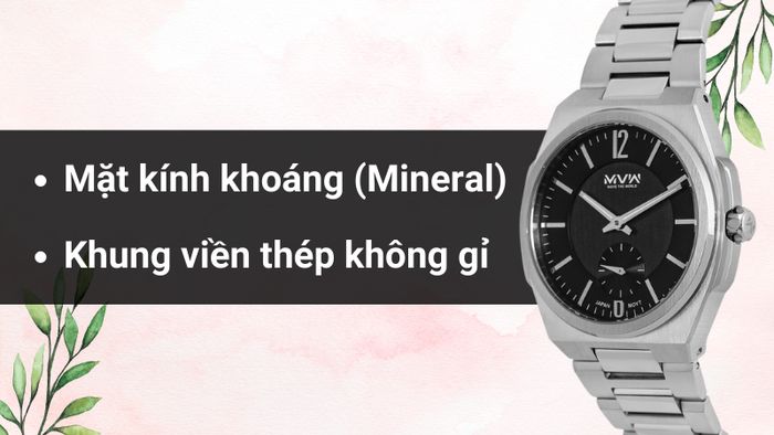 Chất liệu mặt kính và khung viền của mẫu đồng hồ