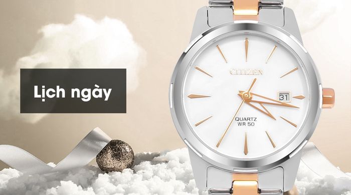 Đồng hồ nữ Citizen EU6074-51D được trang bị lịch ngày tiện ích