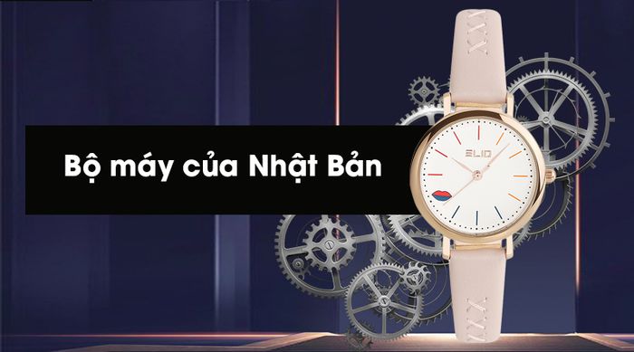 Đồng hồ nữ Elio EL024-01 được trang bị bộ máy Nhật Bản