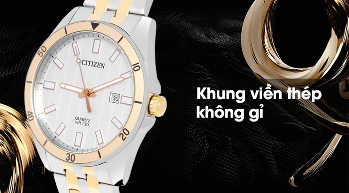 Đồng hồ Nam Citizen BI5056-58A có khung viền chống ăn mòn