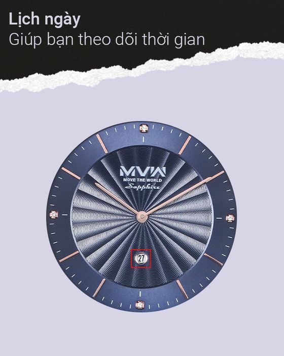 Lịch ngày tiện ích của đồng hồ Nam MVW ML054-01