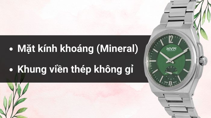 Chất liệu mặt kính và khung viền của mẫu đồng hồ
