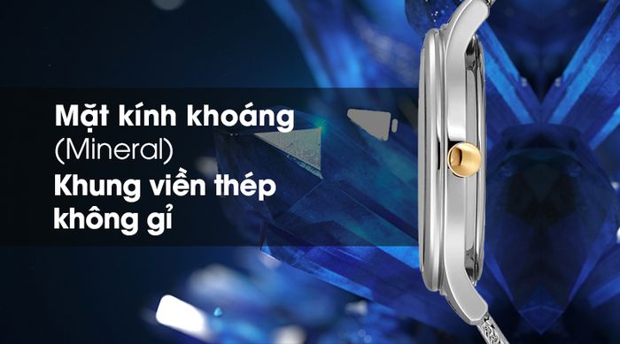 Đồng hồ nữ Citizen EM0504-81A có lớp vỏ chắc chắn